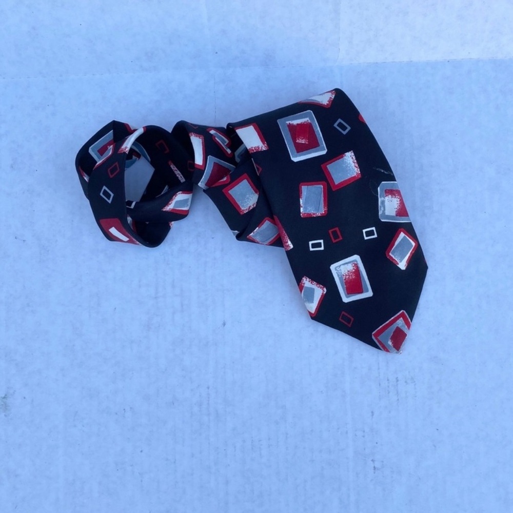 GUC Hervé Leger Vintage Silk Tie – Bold Geometric Print, Men’s Designer Necktie